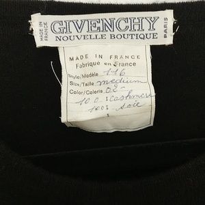 Vintage 80s Givenchy cashmere and satin top
